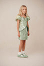 KIDS CHARLIQUE DRESS - SPEARMINT METALLIC