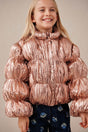 KIDS FRANNIE CONVERTIBLE JACKET - PETAL METALLIC