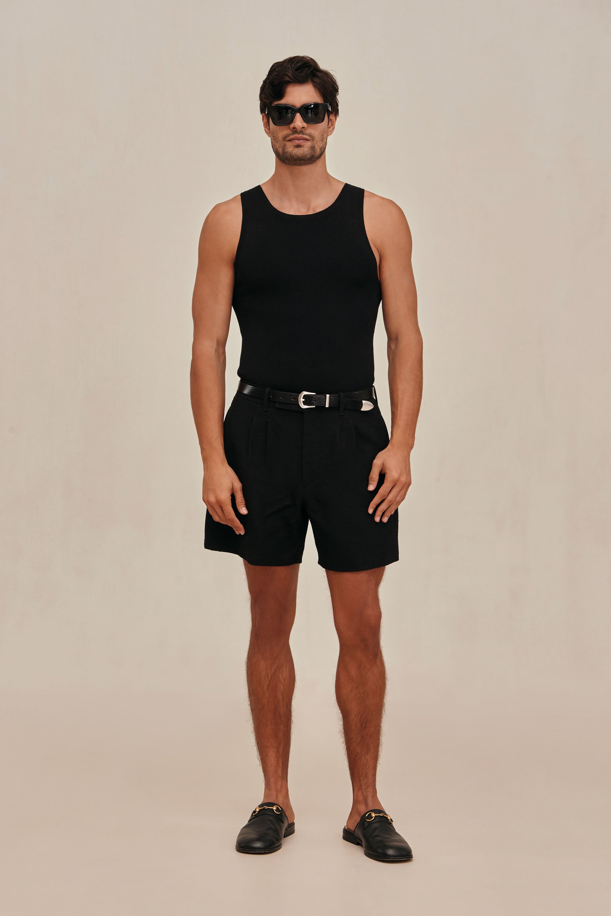 ELIOT KNIT TANK - BLACK