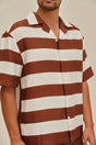 LEONARDO SHIRT - LARGE SADDLE STRIPE