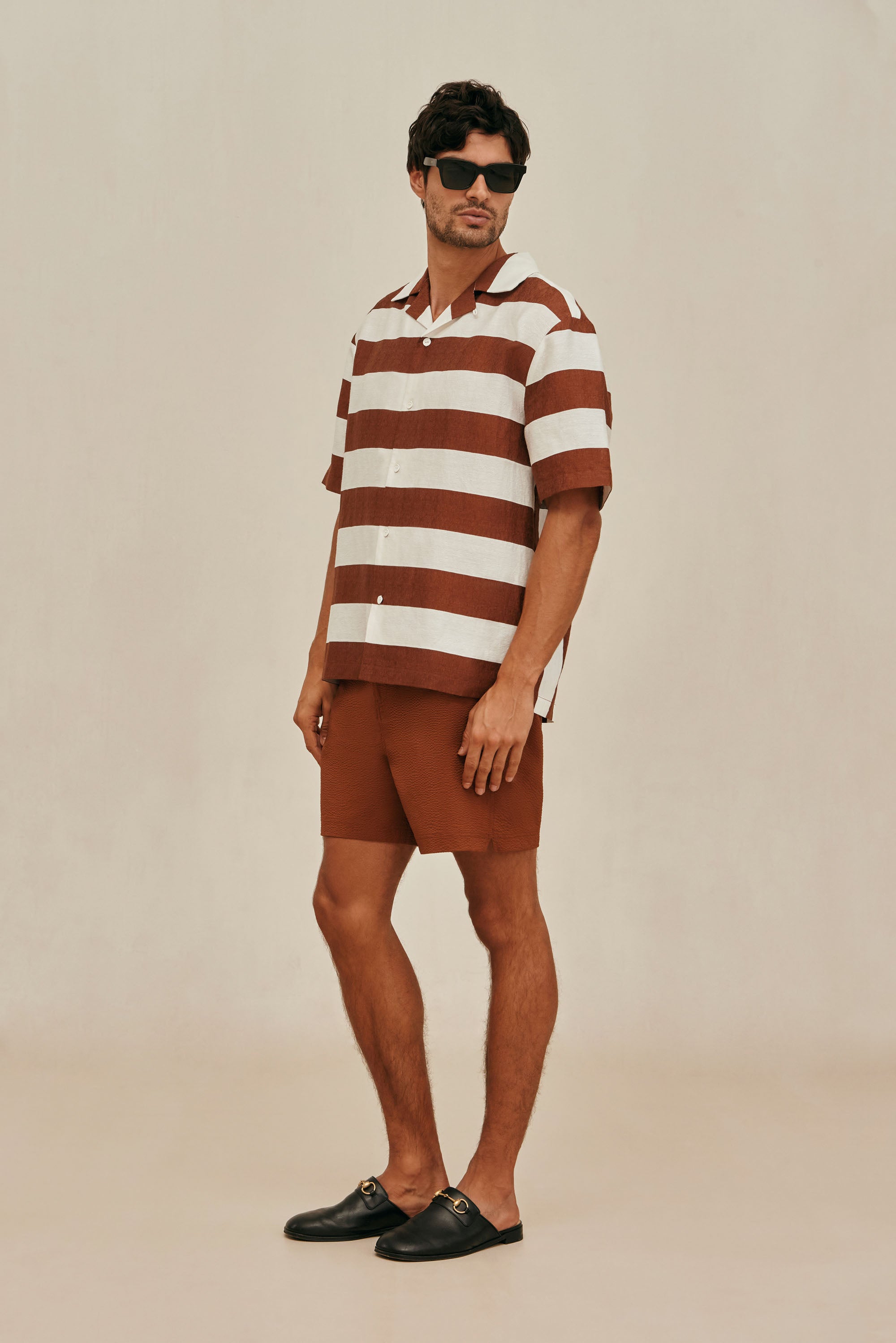 NICCO SWIM SHORT - SADDLE