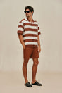 LEONARDO SHIRT - LARGE SADDLE STRIPE