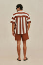 LEONARDO SHIRT - LARGE SADDLE STRIPE
