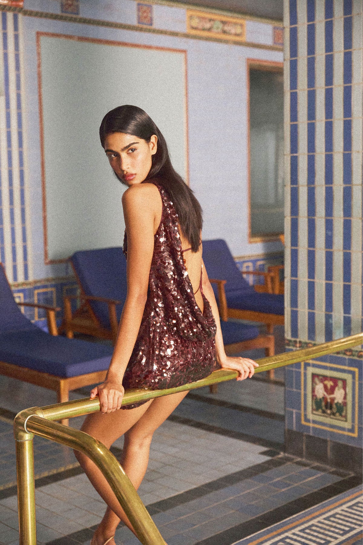 CARLETTA DRESS - BORDEAUX