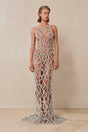 ARYA RHINESTONE GOWN - CLEAR