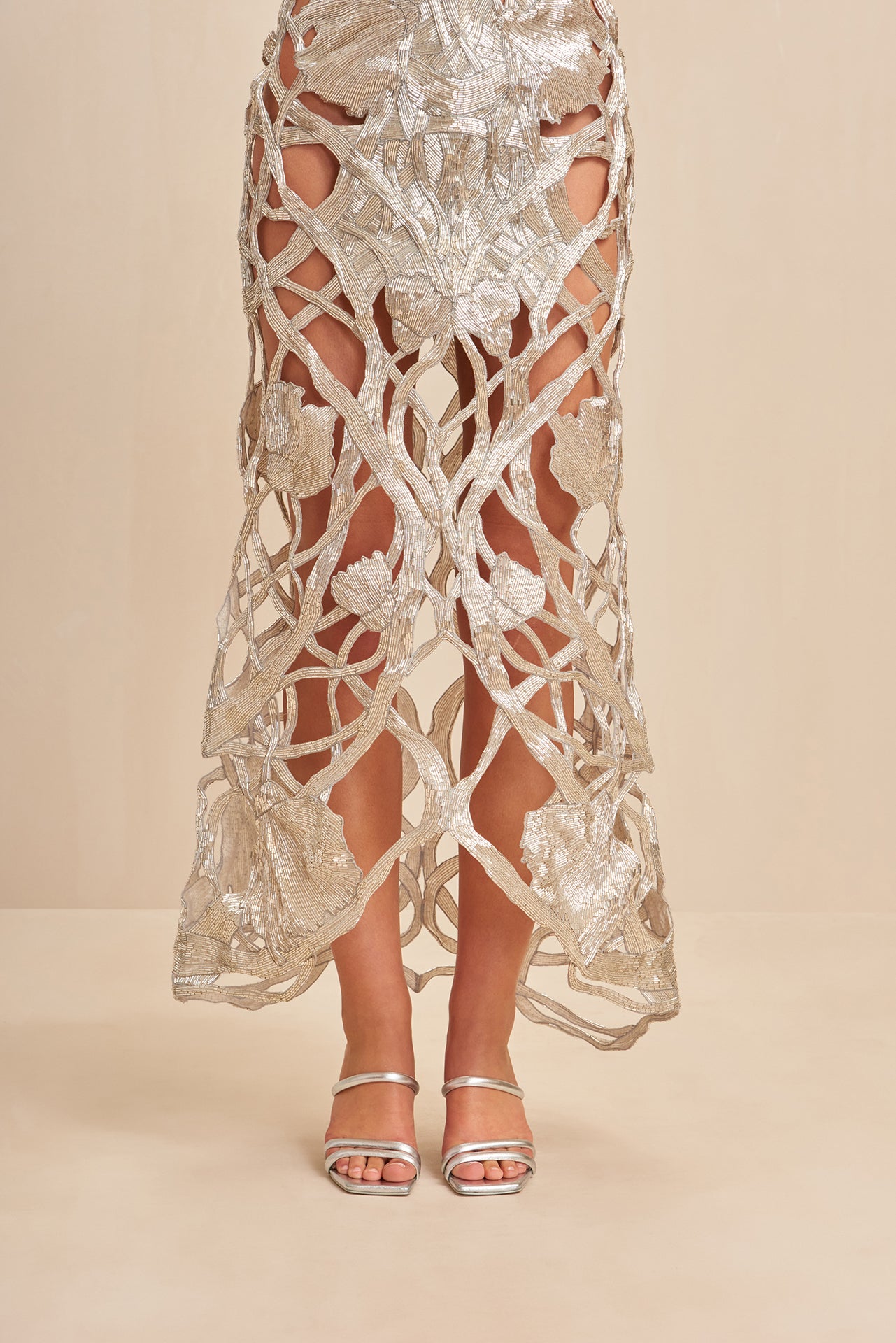 SITA GOWN - SILVER