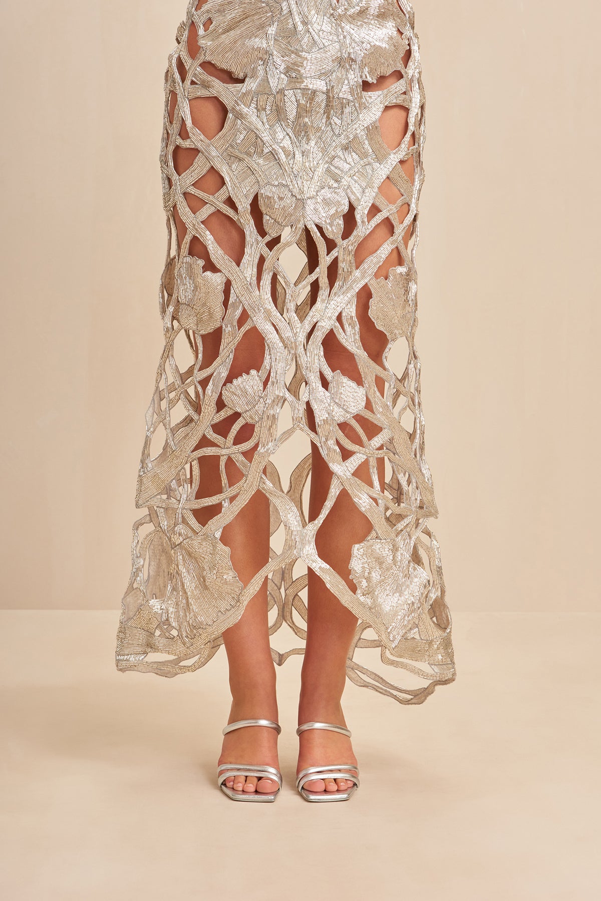 SITA GOWN - SILVER