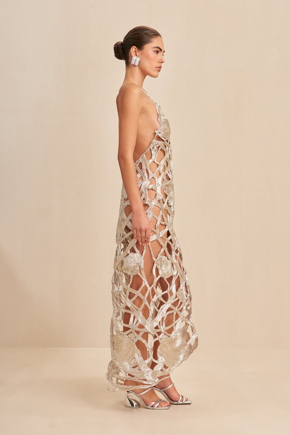 SITA GOWN - SILVER