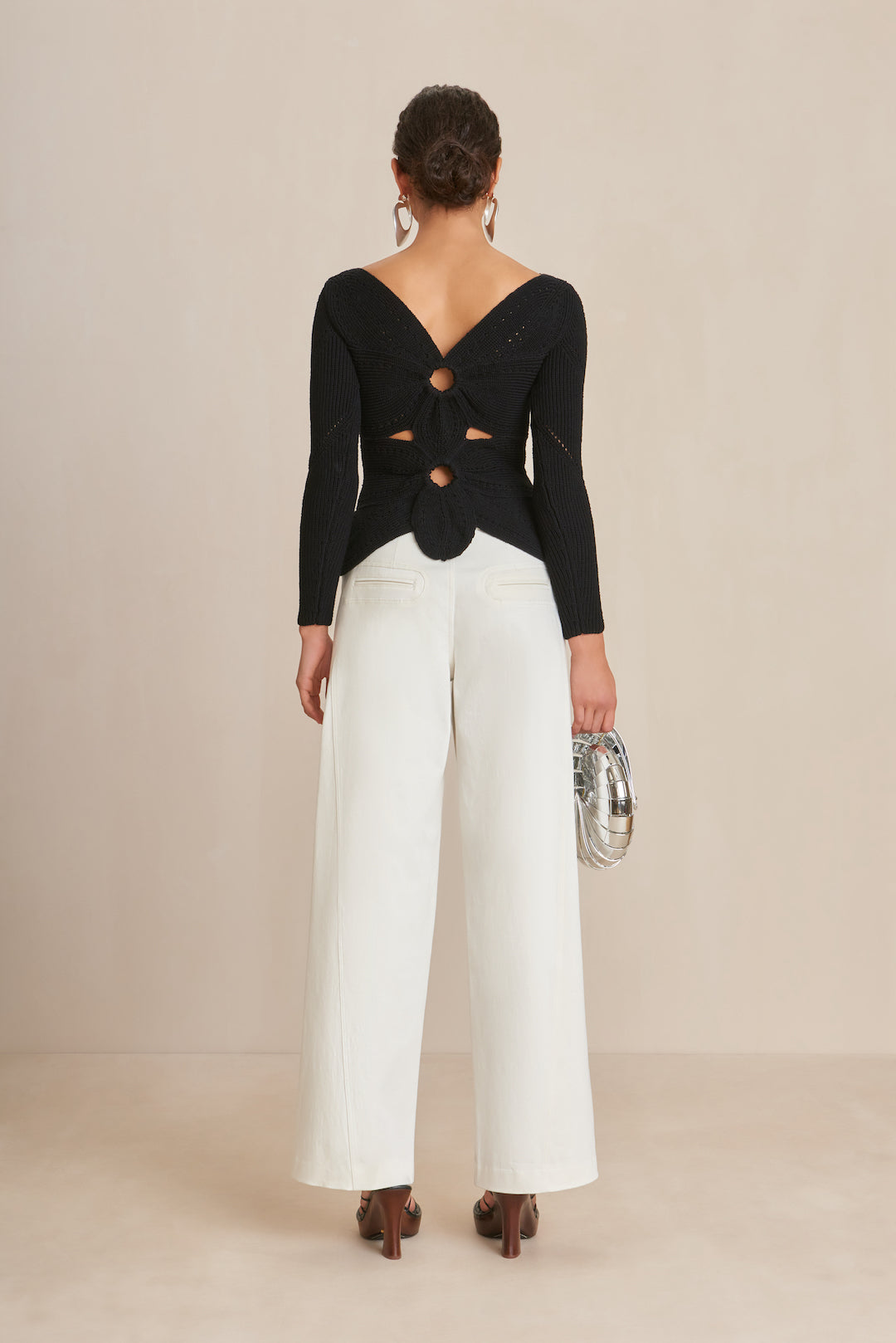 CULT GAIA LULE CROCHET TOP IN BLACK