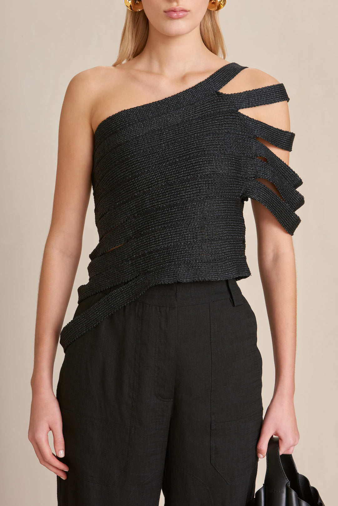 CULT GAIA SASHI KNIT TOP IN BLACK