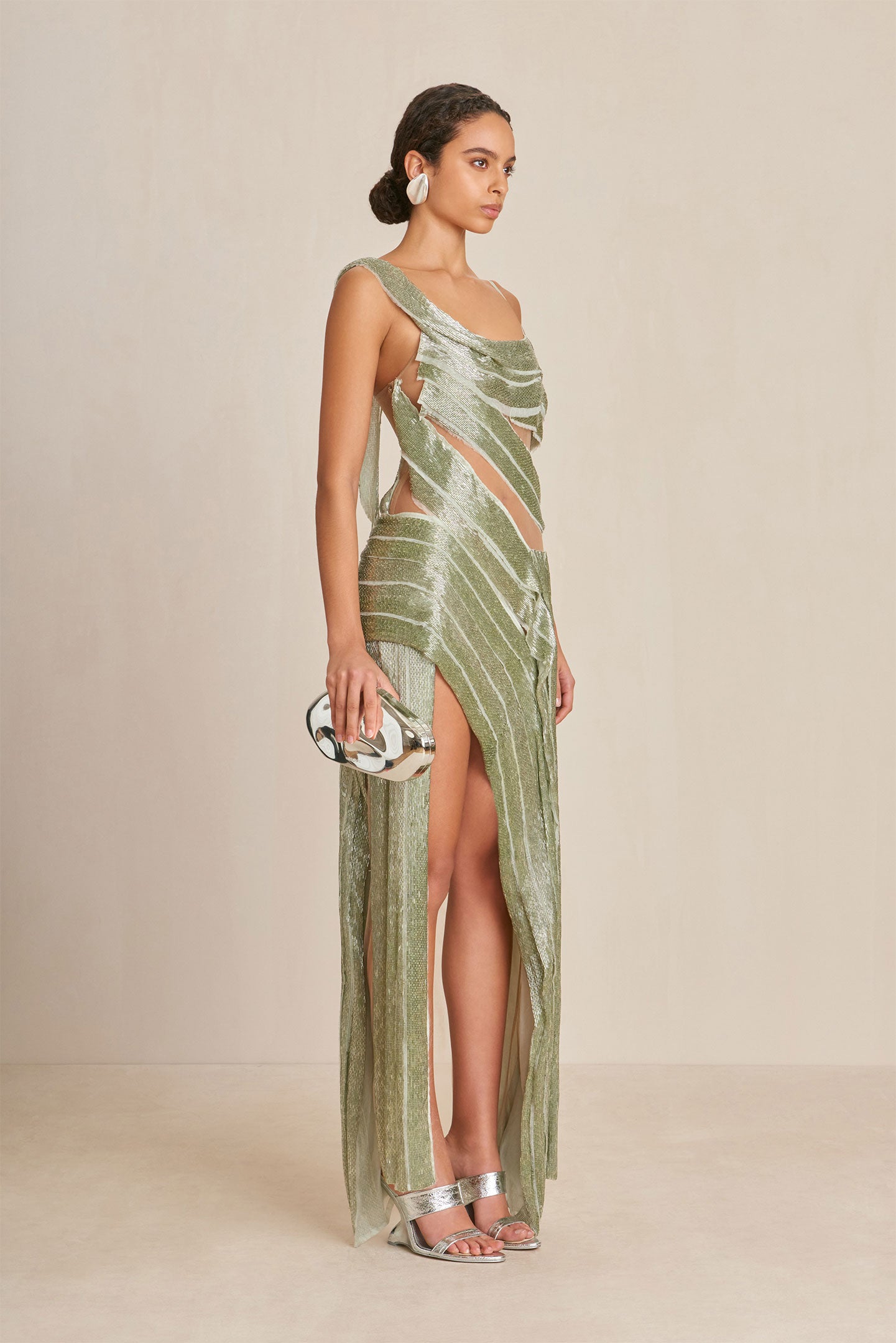 WHITNEY GOWN - LIGHT HONEYDEW