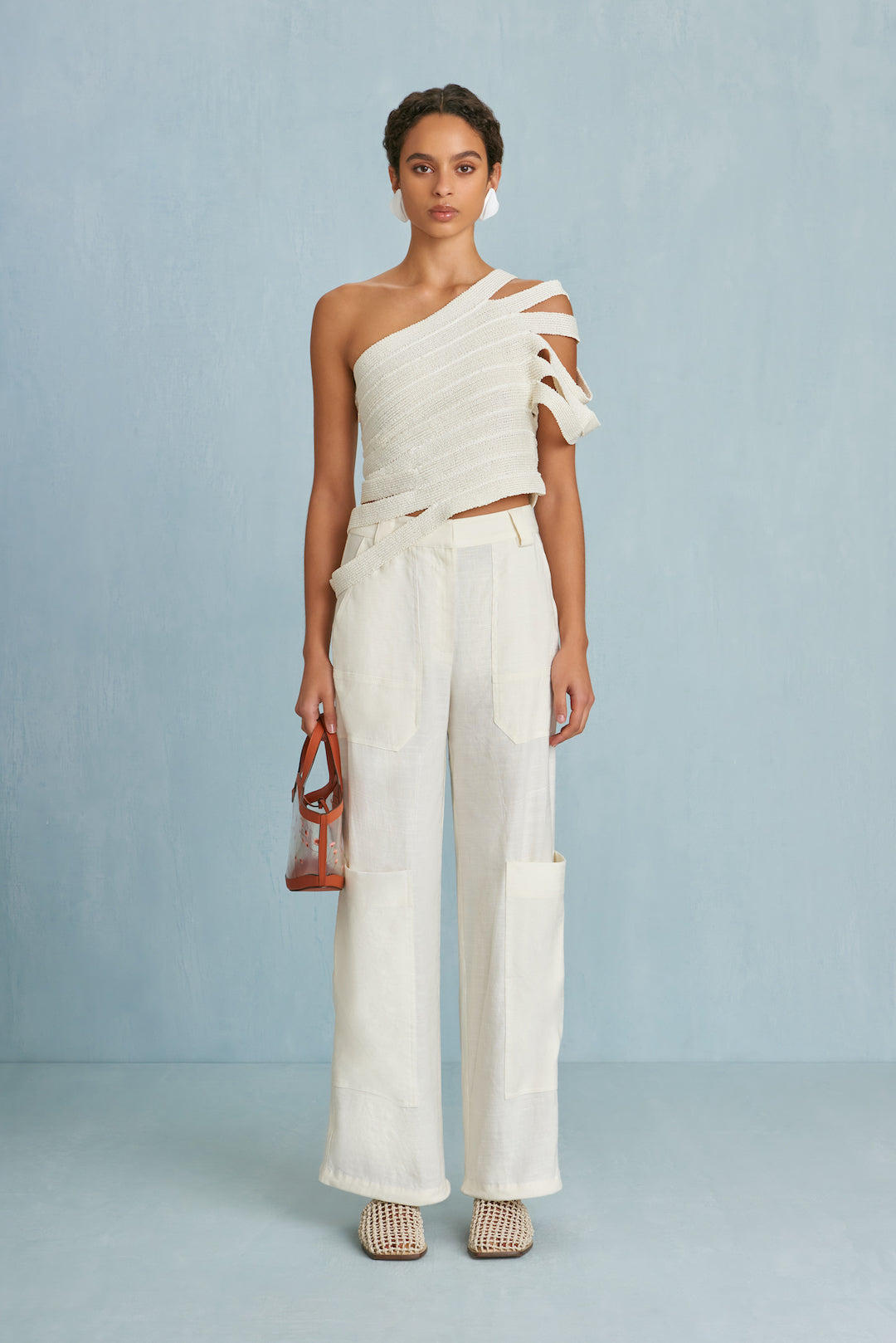 CULT GAIA SASHI KNIT TOP IN OFF WHITE