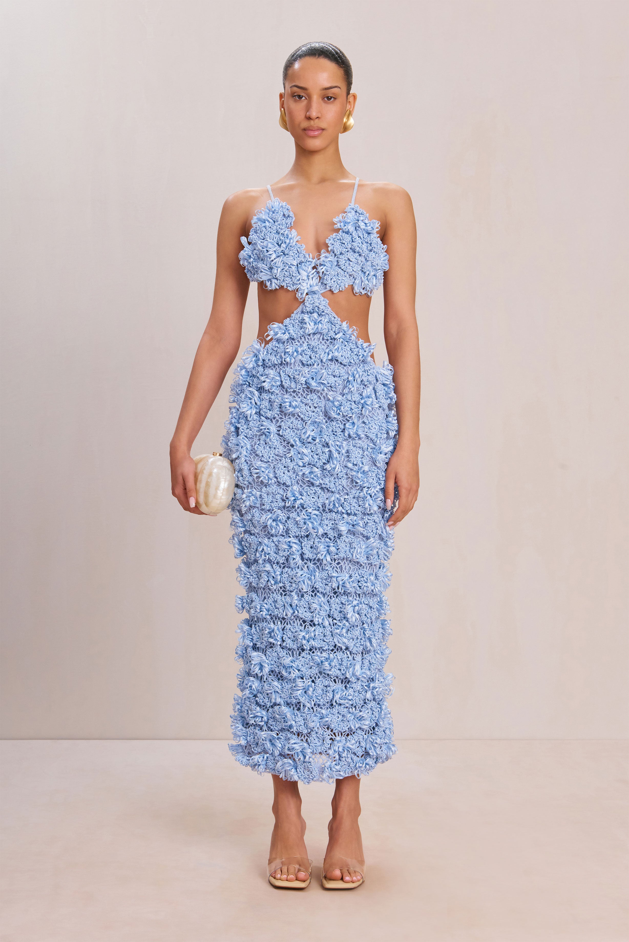 ROMANA CROCHET DRESS - MARINE