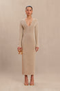 SHAYLA KNIT DRESS - FOG SHIMMER