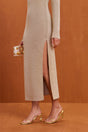 SHAYLA KNIT DRESS - FOG SHIMMER