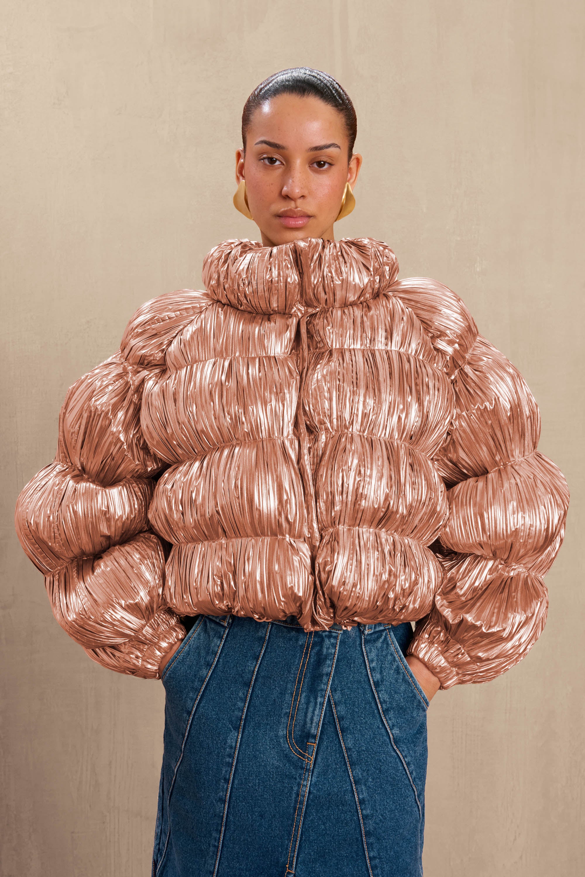 BOMBON PUFFER - ROSE GOLD