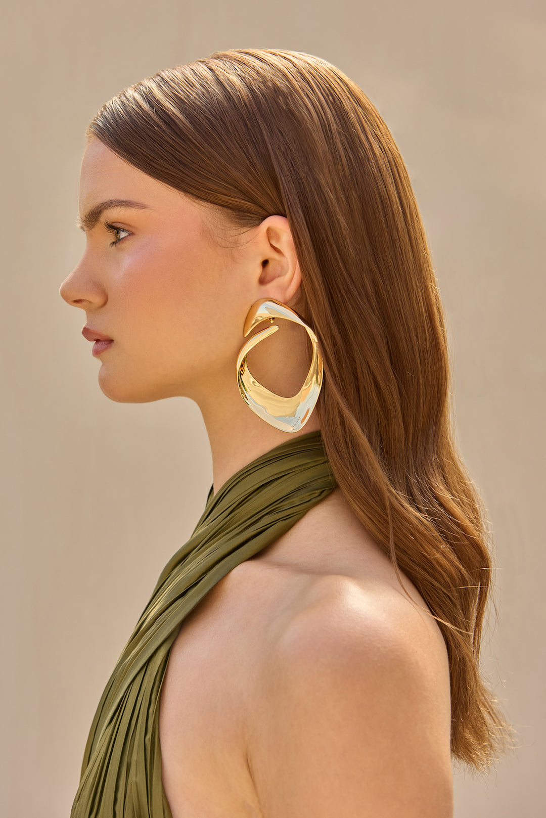 CULT GAIA LOLA EARRING IN SHINY BRASS