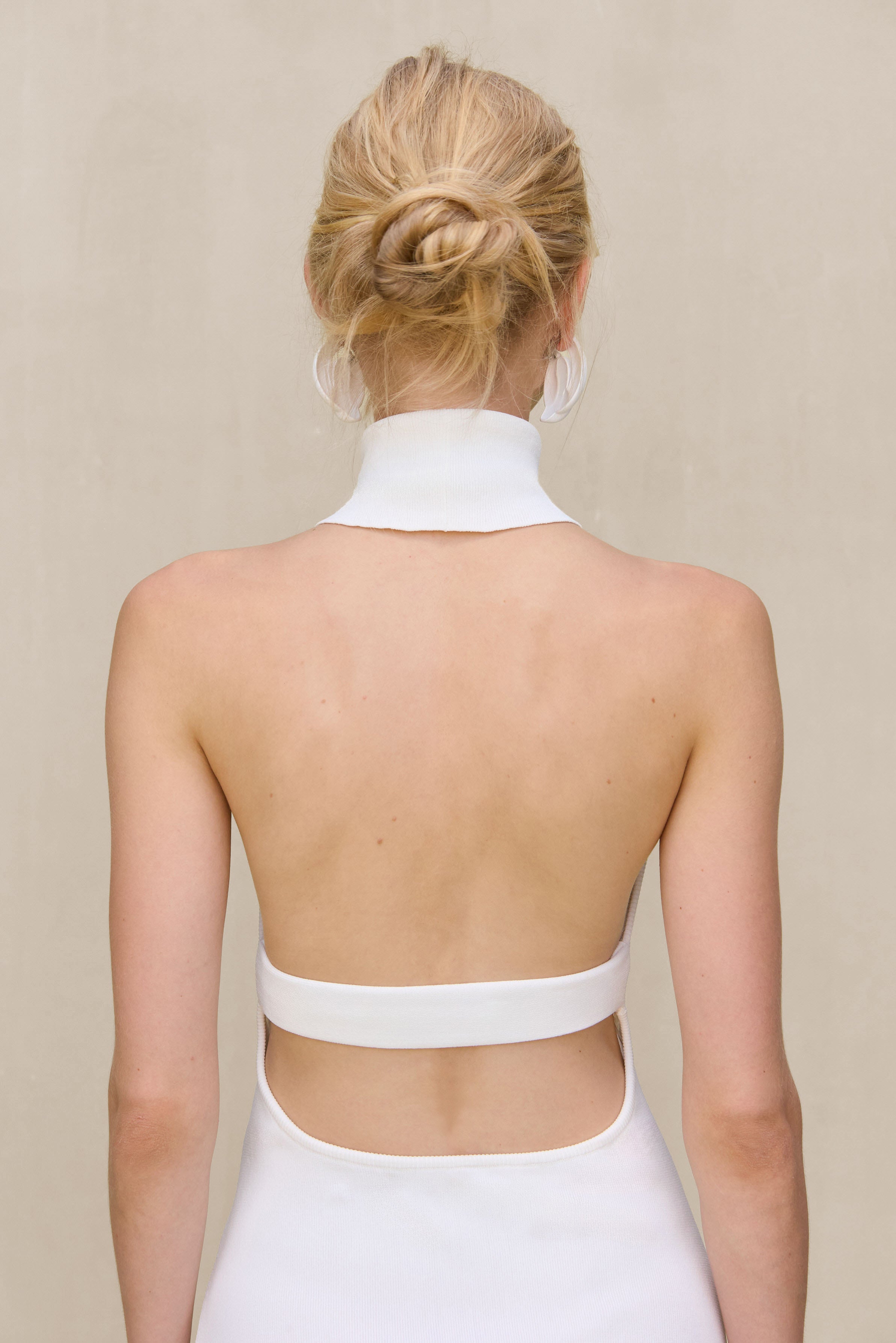 KAYLILAH KNIT DRESS - OFF WHITE