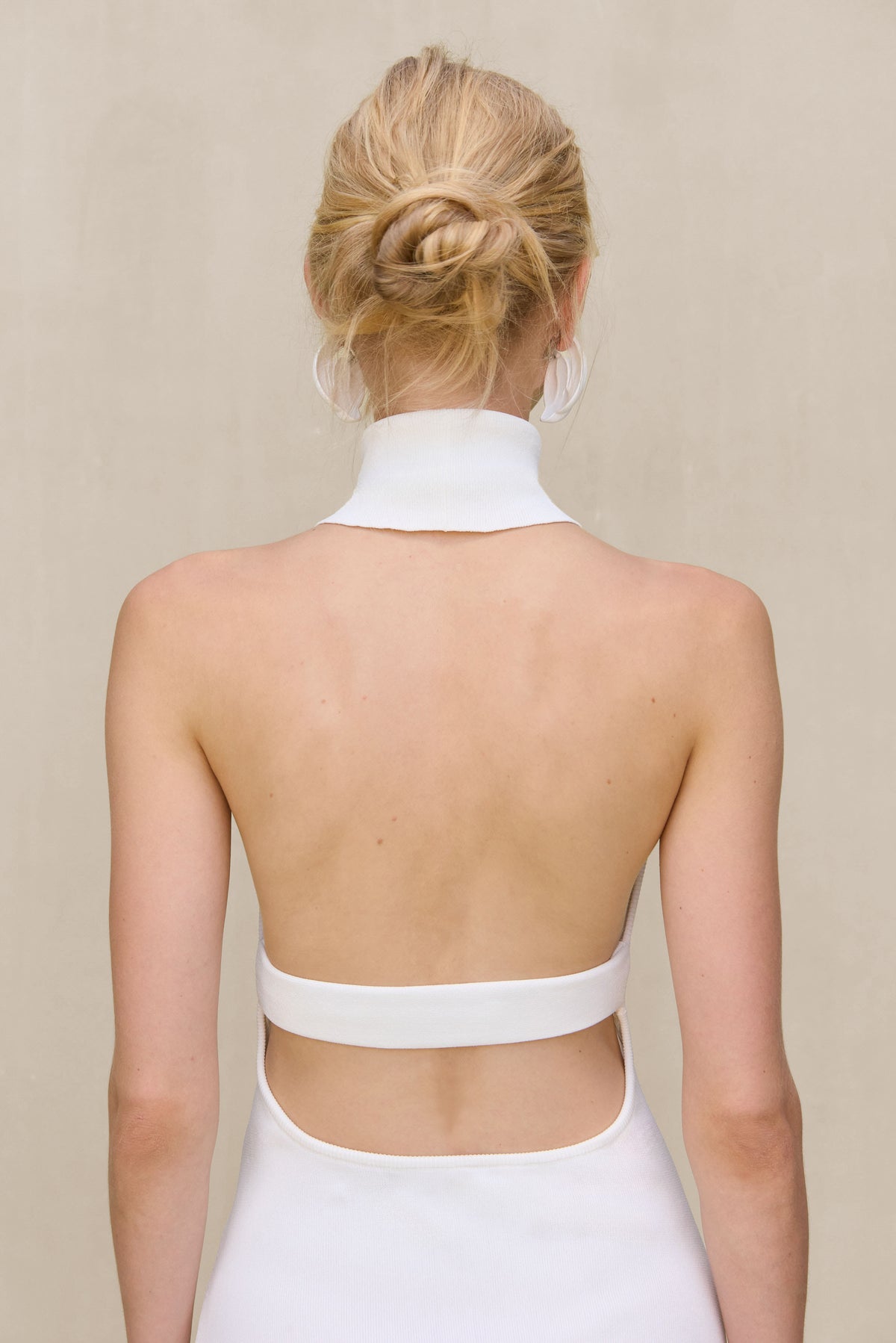 KAYLILAH KNIT DRESS - OFF WHITE