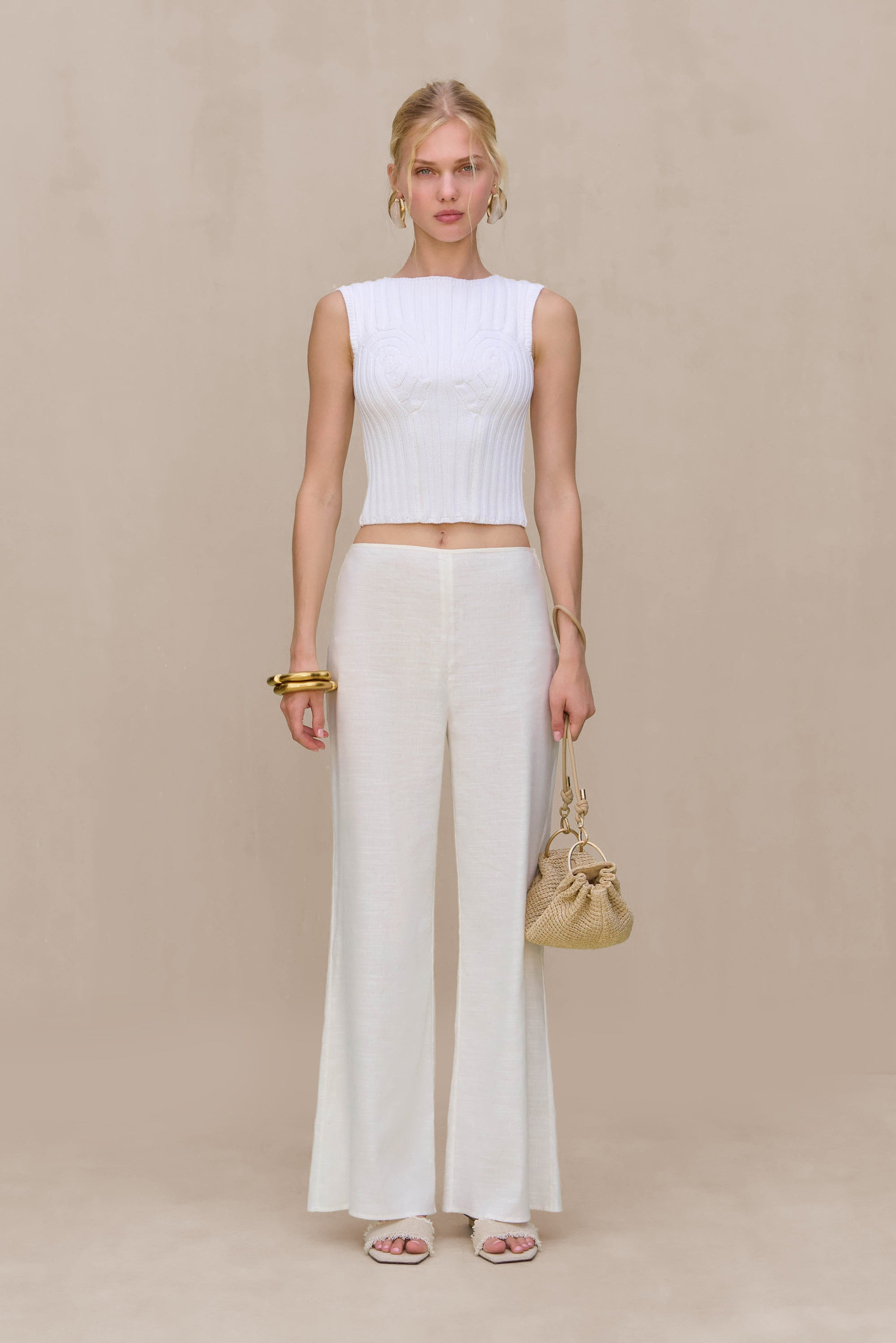 ANZU KNIT TOP - OFF WHITE