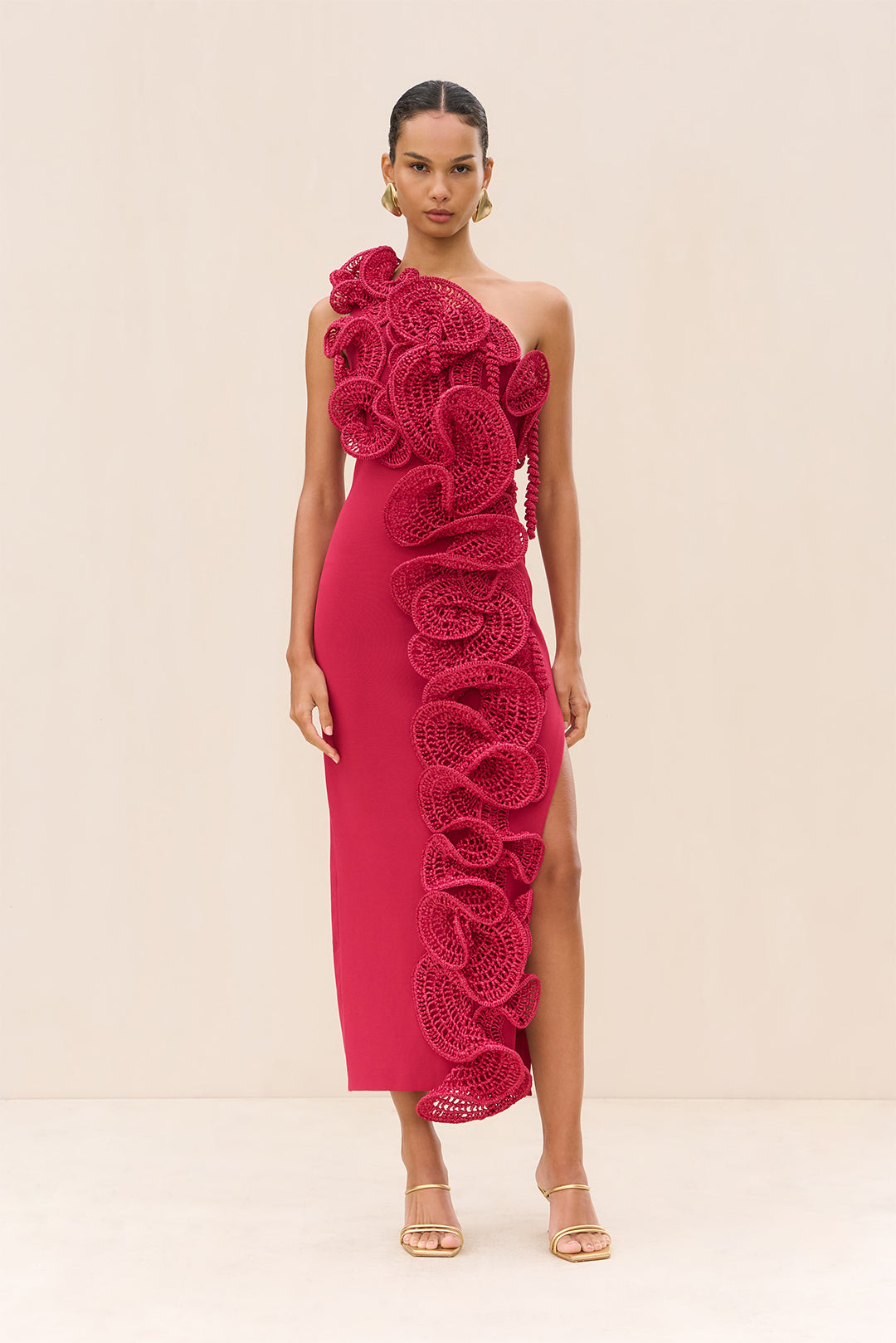 ARRI KNIT GOWN - MAGENTA