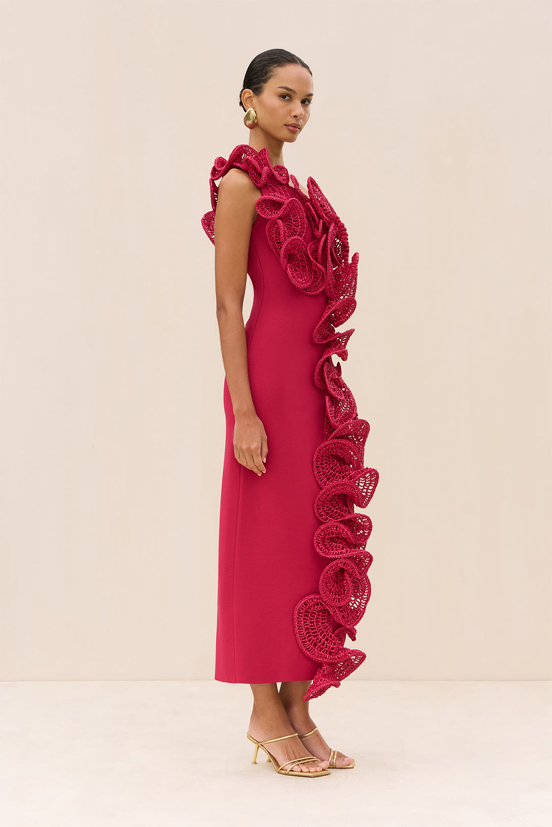 ARRI KNIT GOWN - MAGENTA