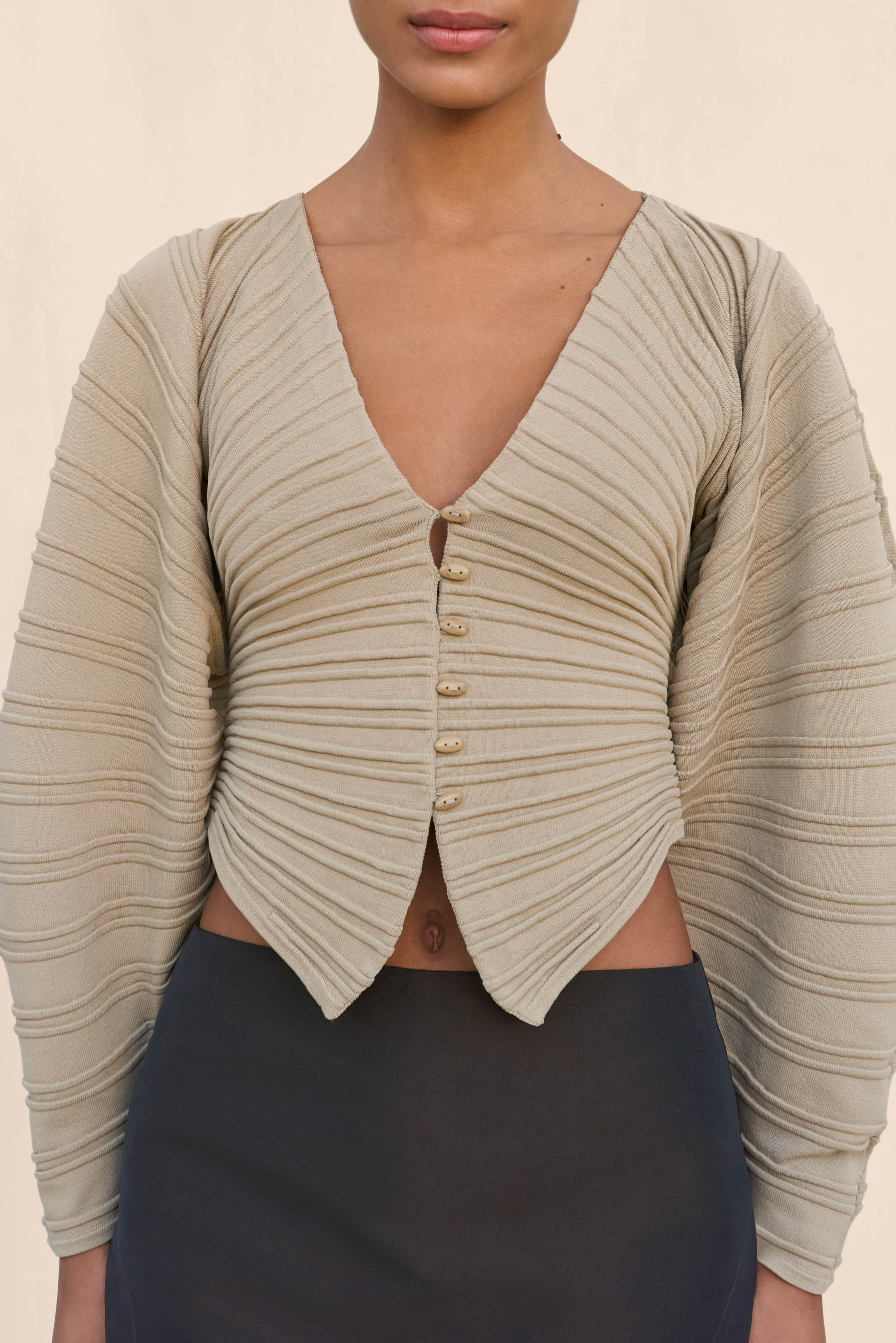 BLAIR KNIT CARDIGAN - NUTMEG