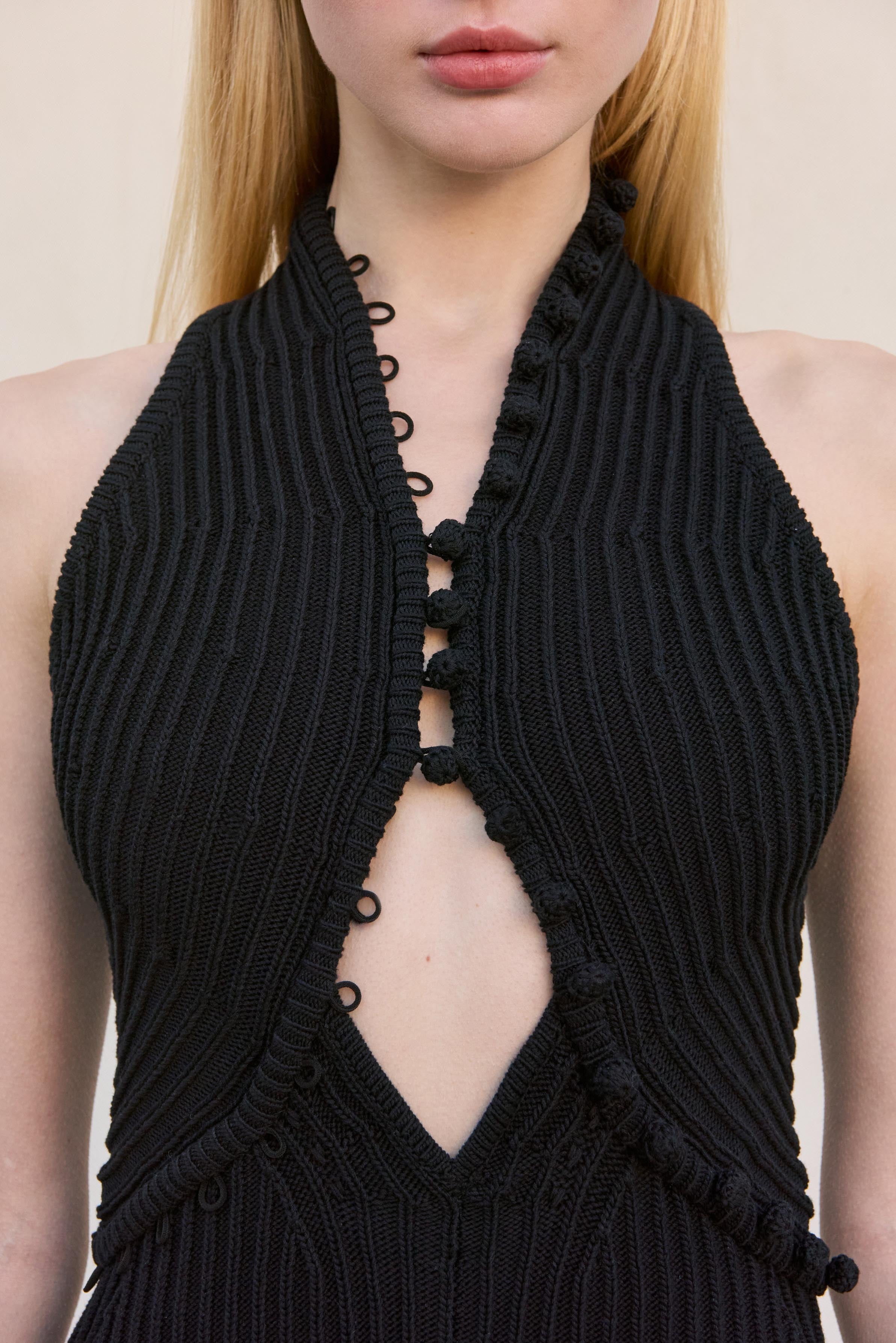 VIVIENNE KNIT DRESS - BLACK