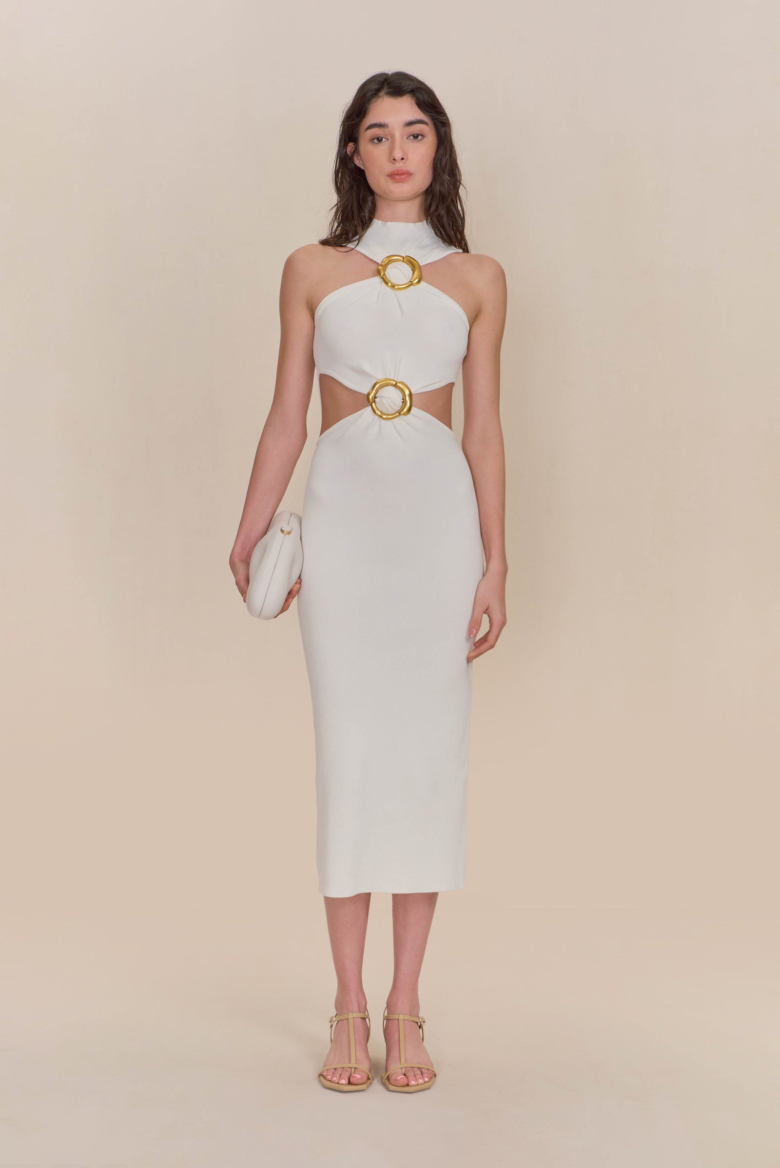 AMBAR KNIT DRESS - OFF WHITE