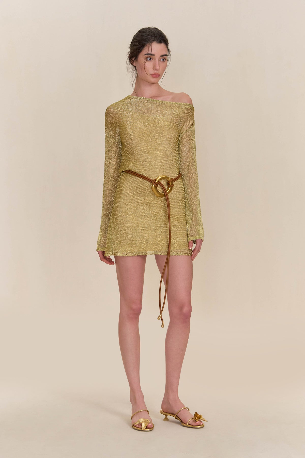 KARISHMA KNIT DRESS - GOLD