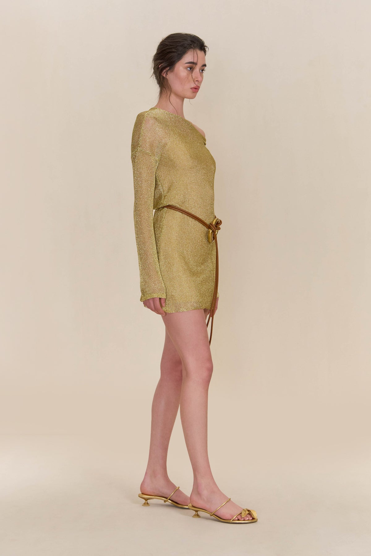 KARISHMA KNIT DRESS - GOLD