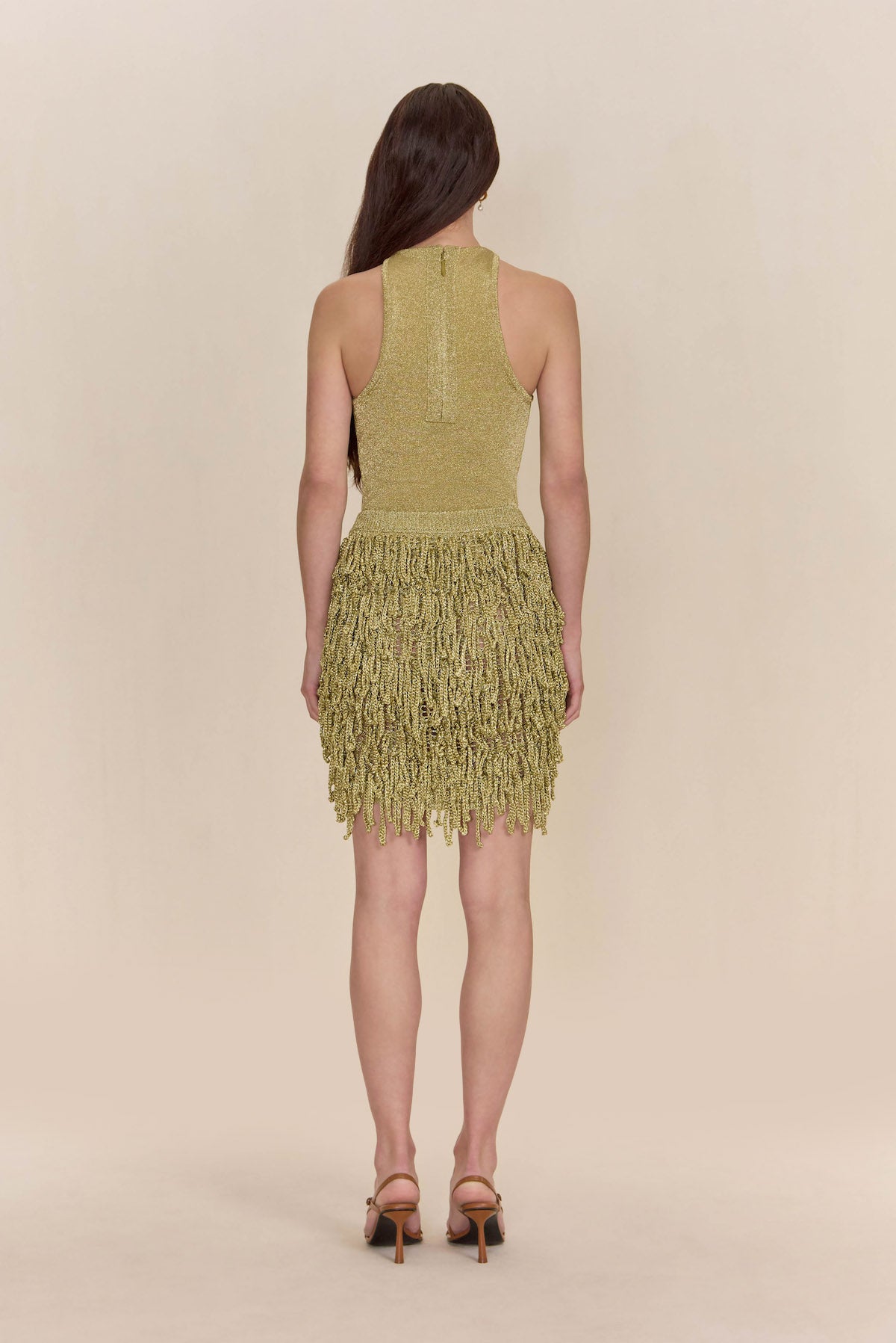 RUDY KNIT SKIRT - GOLD