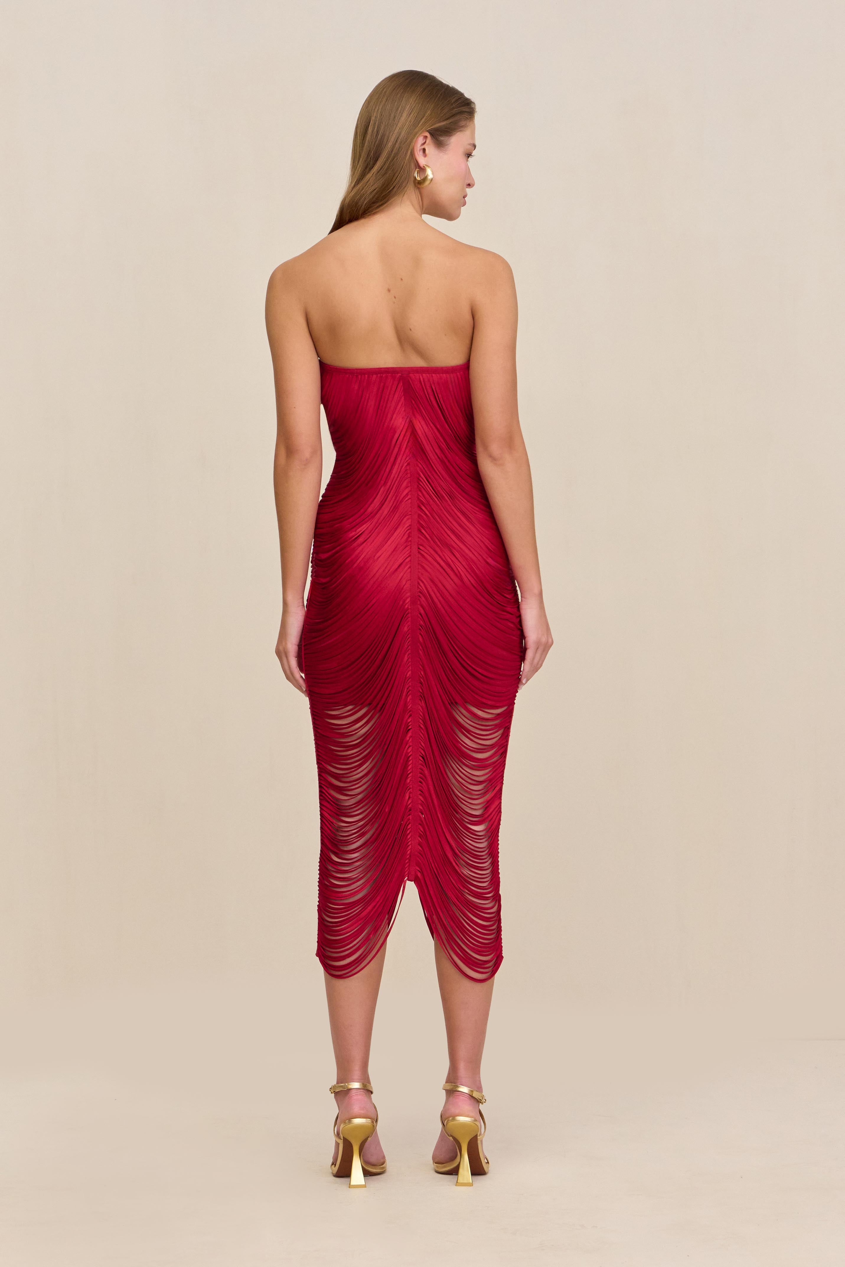 LARISSA DRESS - MERLOT