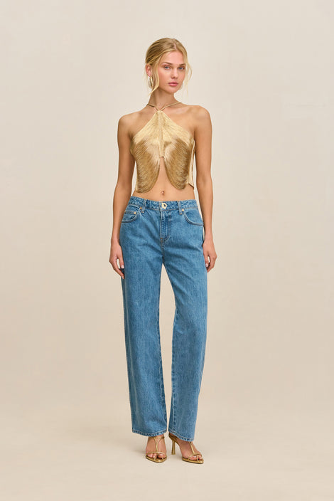 DENEUVE KNIT TOP - OFF WHITE