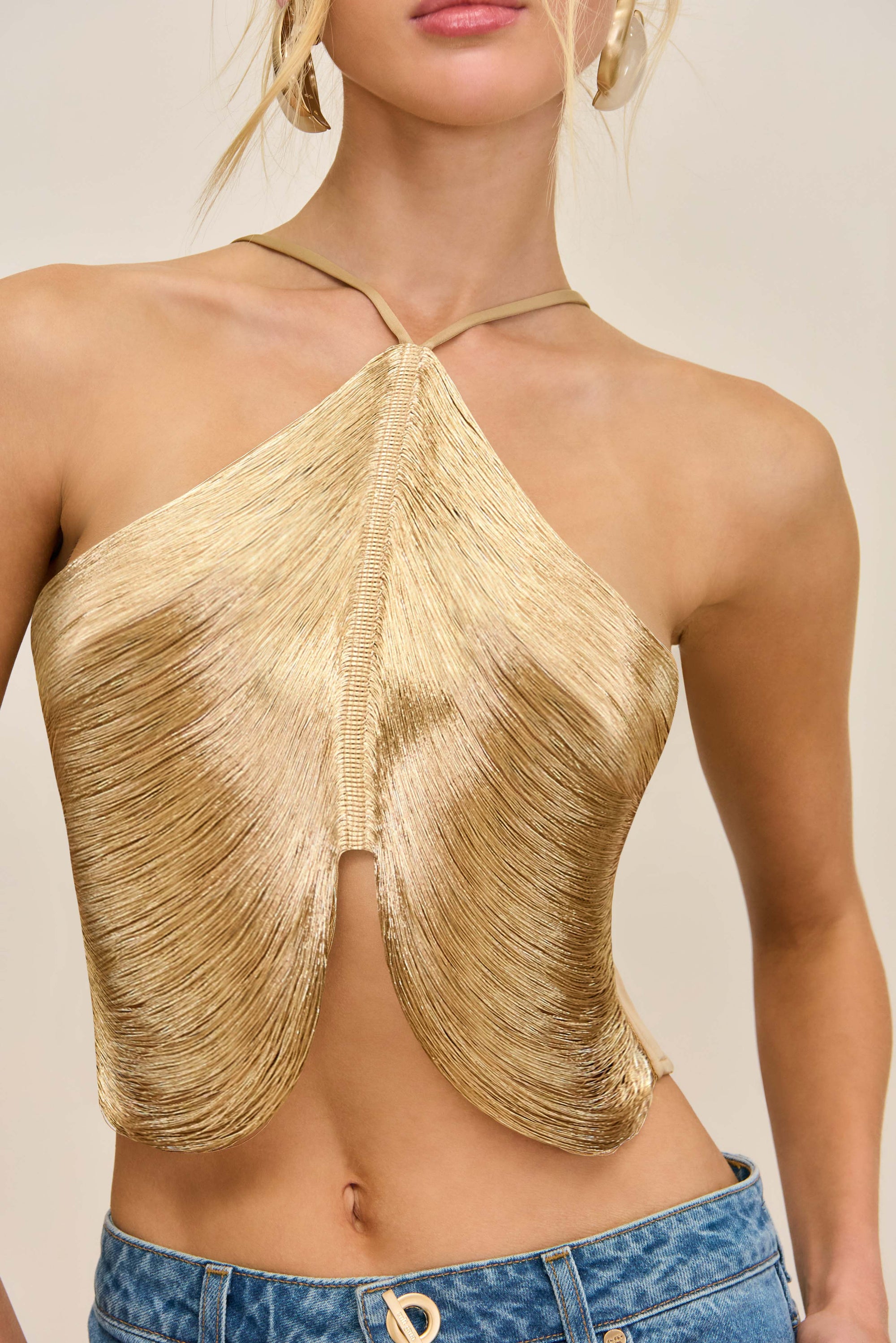 QUELLA TOP - LIGHT GOLD