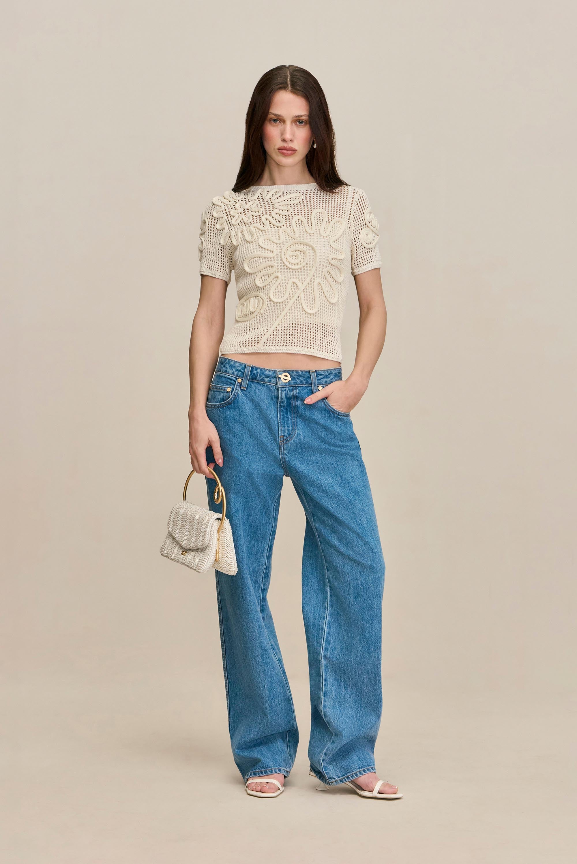 ILEANA KNIT TOP - OFF WHITE