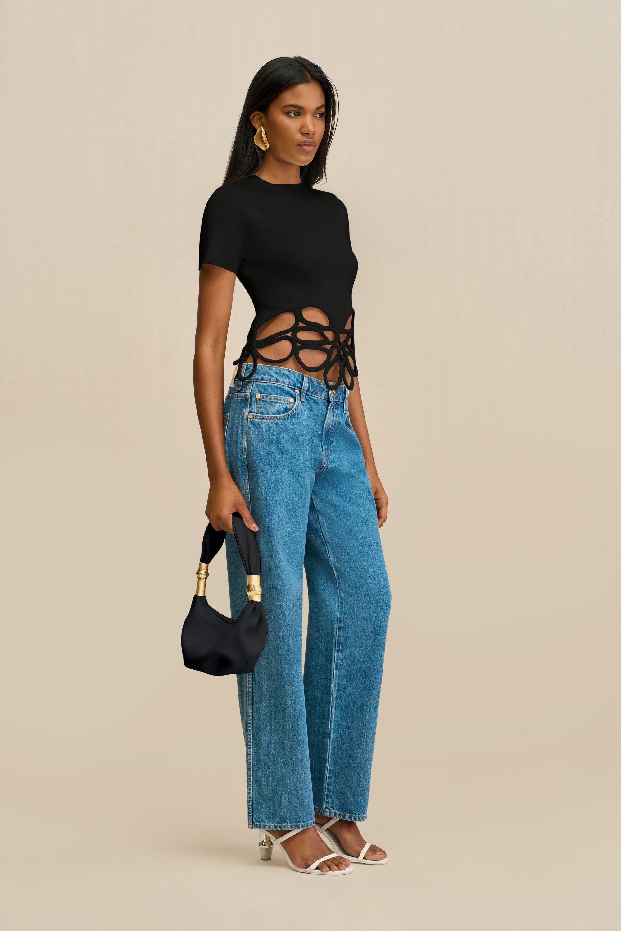 ERES KNIT TOP - BLACK