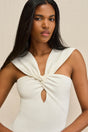DAWNETTE KNIT DRESS - OFF WHITE