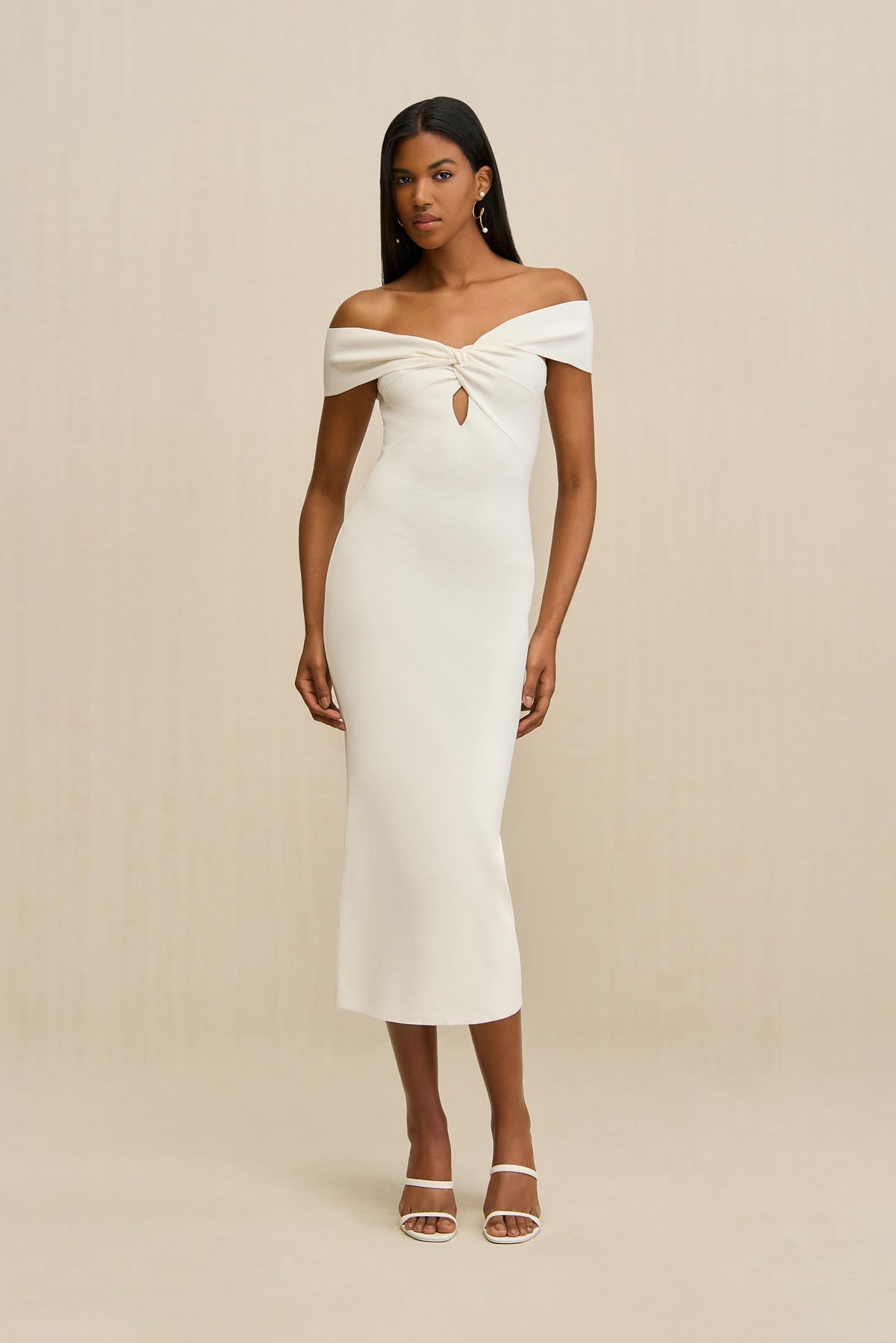 DAWNETTE KNIT DRESS - OFF WHITE