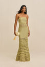 MORGAN CROCHET GOWN - GOLD