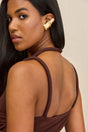 BAMBINA EARRING - BRUSHED BRASS