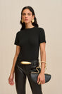 MILIOS KNIT TOP - BLACK