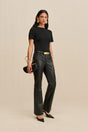 MILIOS KNIT TOP - BLACK