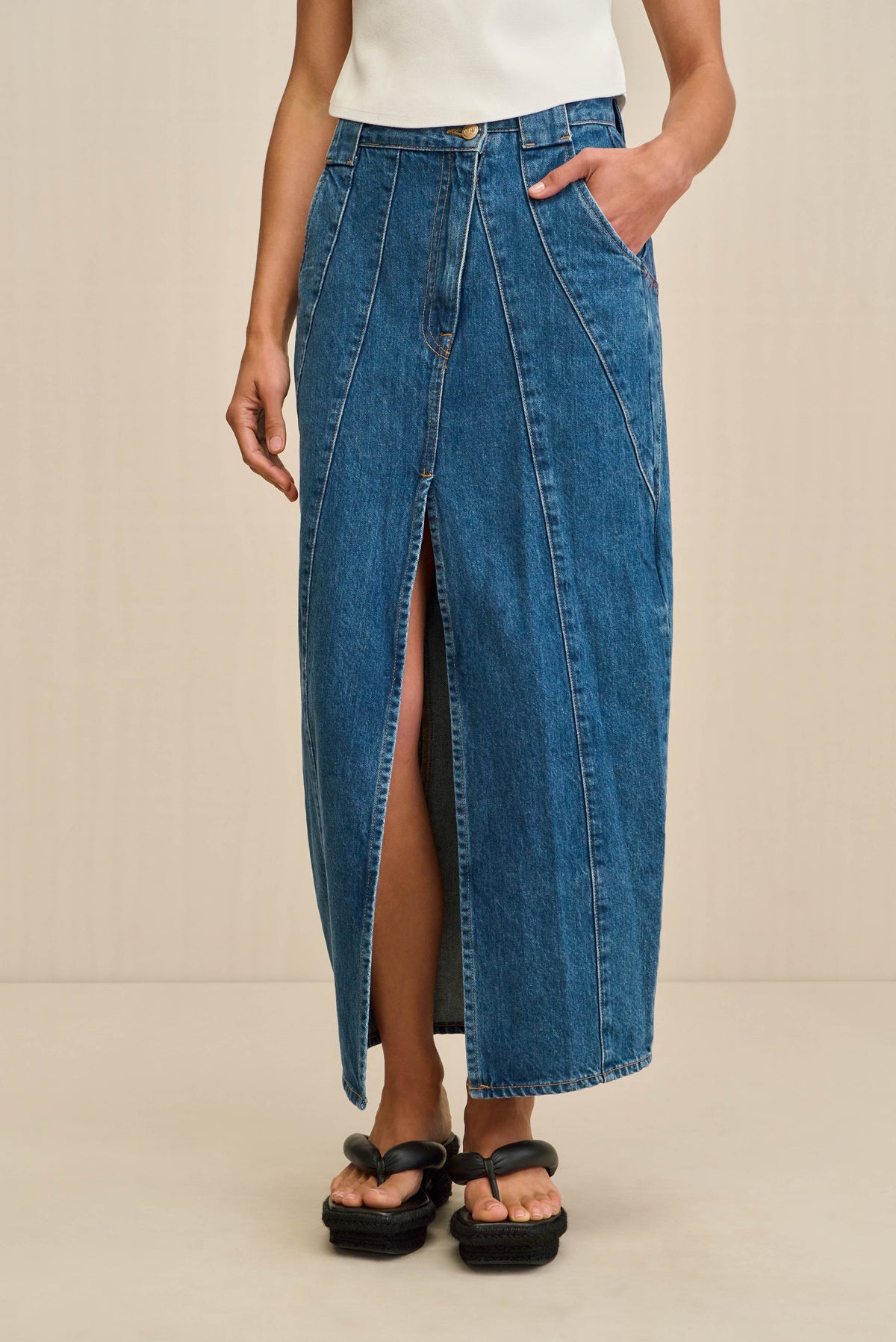 MIA JEAN SKIRT - INDIGO