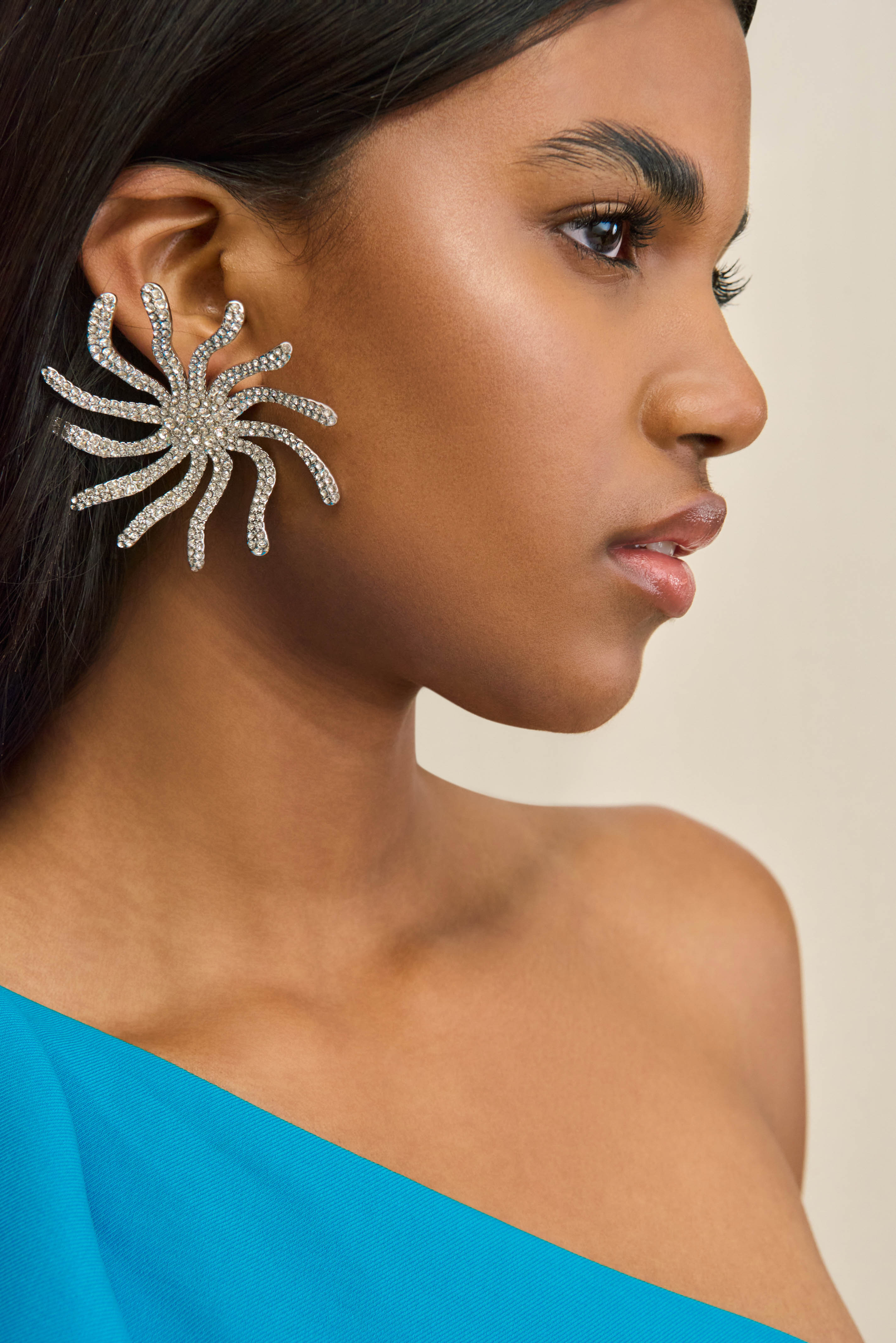 NIS EARRING - CLEAR PAVE