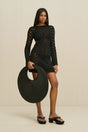 LIAM KNIT COVERUP DRESS - BLACK