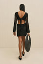 LIAM KNIT COVERUP DRESS - BLACK