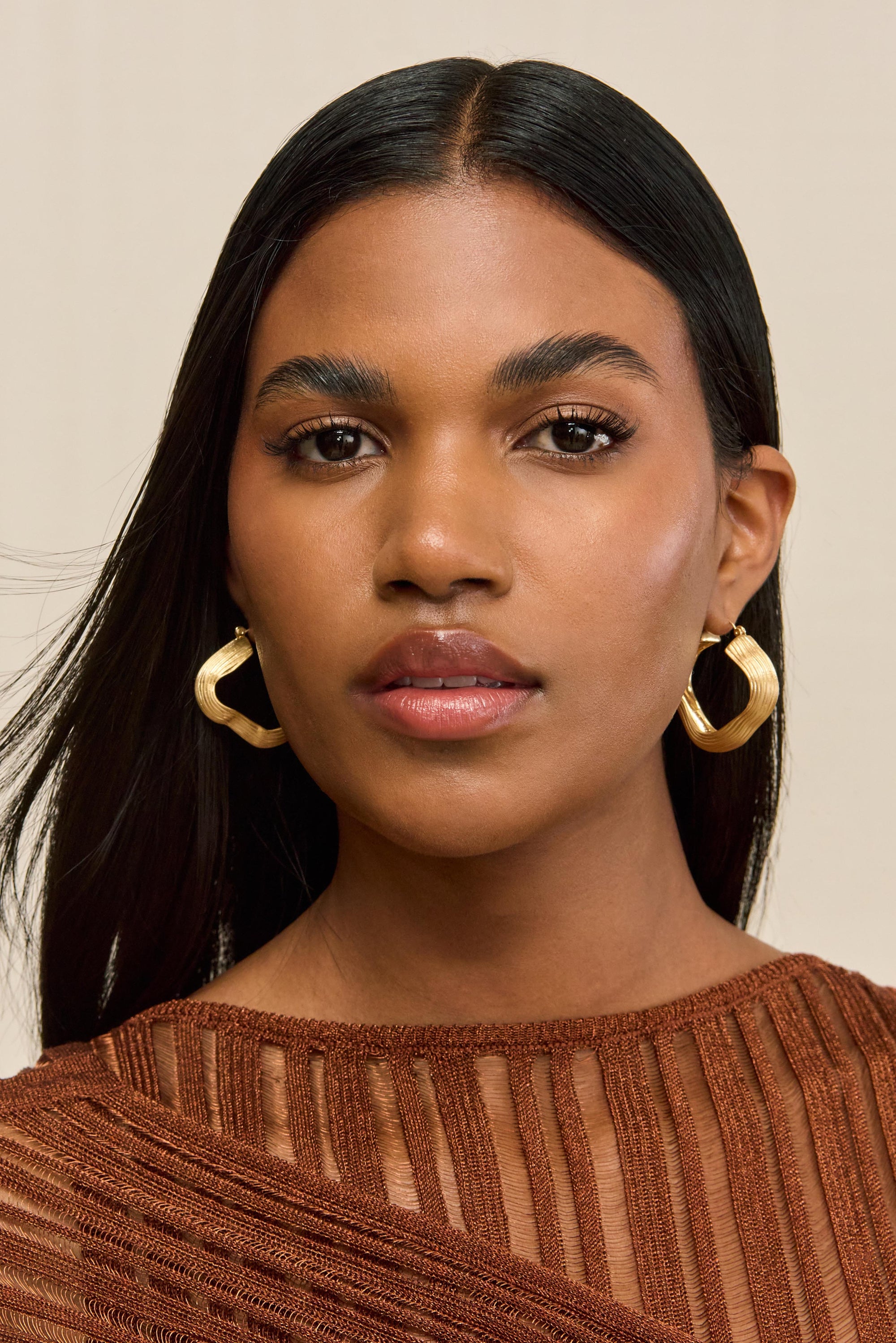 PALAIS EARRING - BRUSHED BRASS