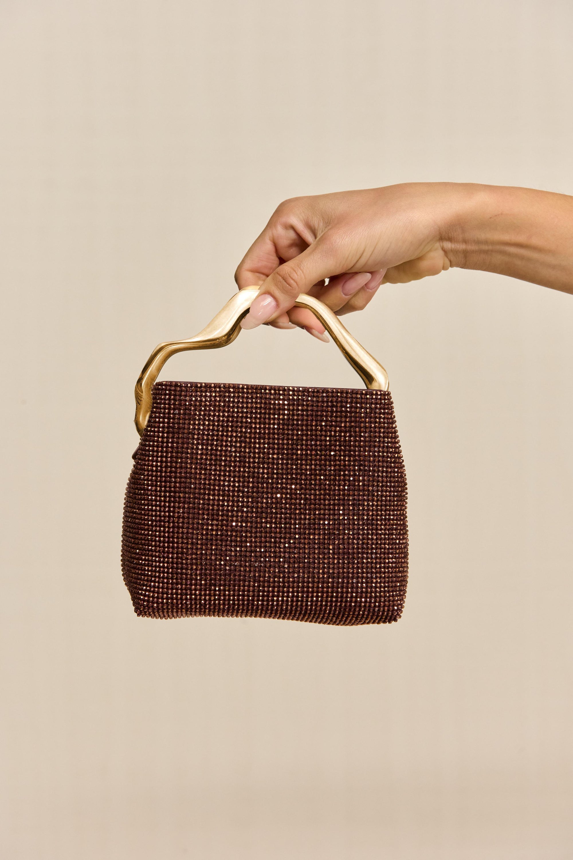SOLENE MINI RHINESTONE BAG - JAVA