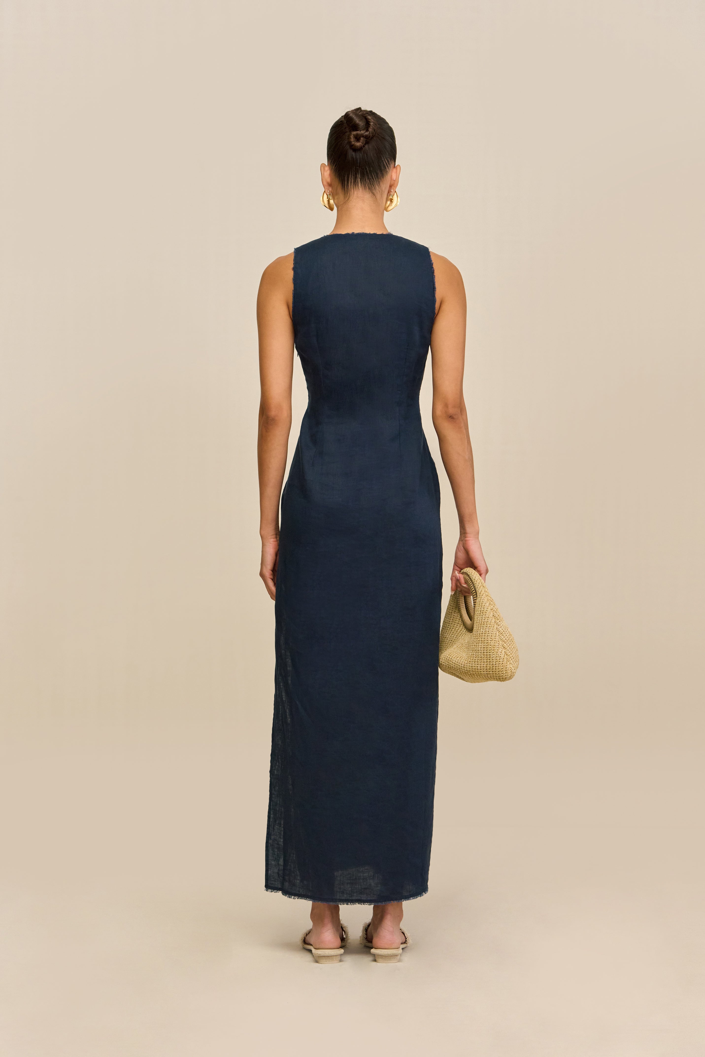 NORMA DRESS - DEEP LAKE